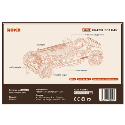 Medinis Konstruktorius "Grand Prix Car"
